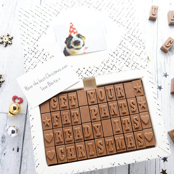 Festive Chocolate Christmas Card - Gifts > Christmas > Chocolate > Personalised Chocolate > Chocolate Card Morse Toad