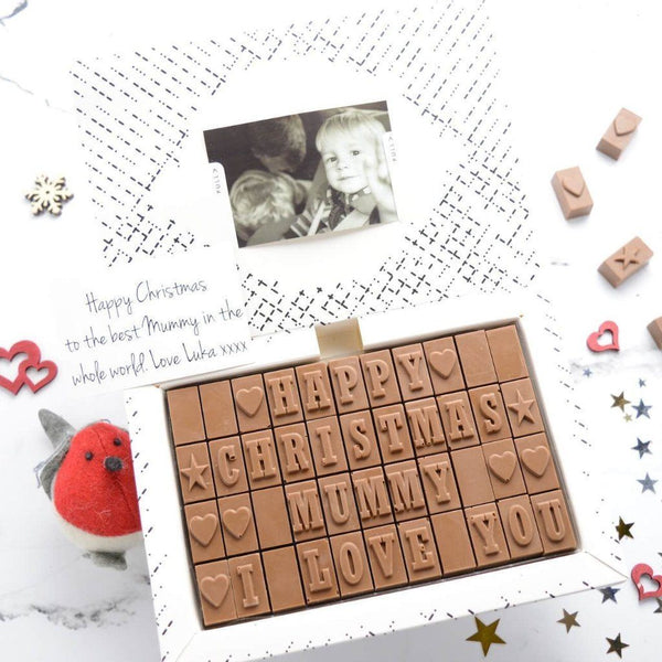 Chocolate Christmas Card For Mummy - Gifts > Mum > Chocolate > Personalised Chocolate > Christmas > Chocolate Card Morse Toad