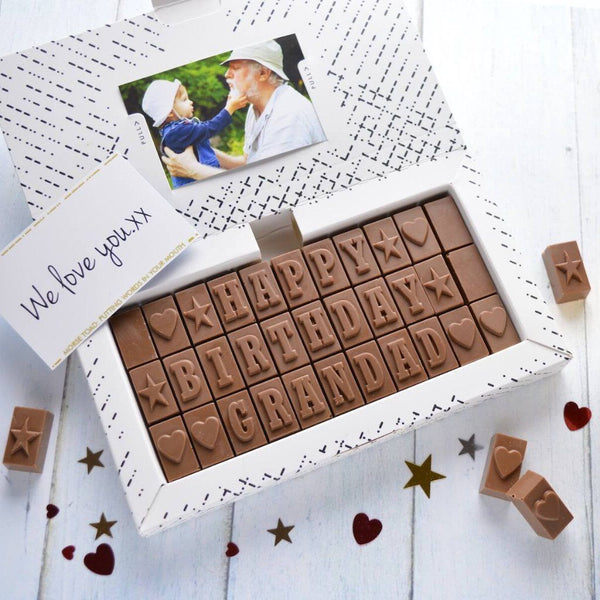 Chocolate Gift For Grandad - Gifts > Grandad > Chocolate > Personalised Chocolate > Chocolate Card Morse Toad