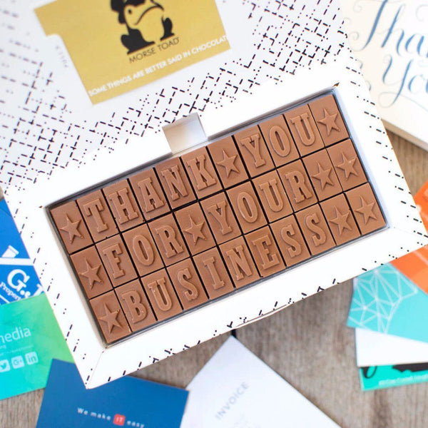Chocolate Business Gift - Gifts > Business Gift > Chocolate > Personalised Chocolate > Chocolate Card Morse Toad