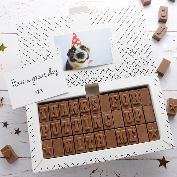 Thank You Chocolates - Gifts > Thank You > Chocolate > Personalised Chocolate > Chocolate Card Morse Toad
