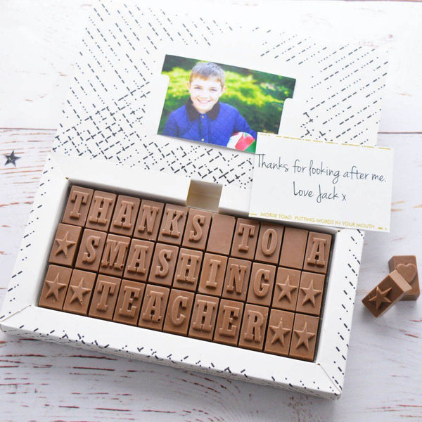 Thank You Teacher Gift - Gifts > Thank You > Teacher > Chocolate > Personalised Chocolate > Chocolate Card Morse Toad