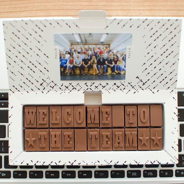 Chocolate Welcome Gifts - Gifts > Welcome > Chocolate > Personalised Chocolate > Chocolate Card Morse Toad
