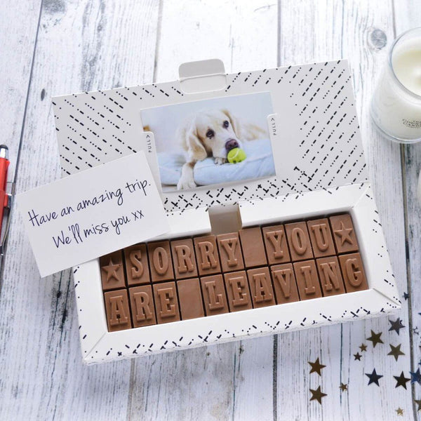 Chocolate Farewell Card - Gifts > Goodbye > Chocolate > Personalised Chocolate > Chocolate Card Morse Toad