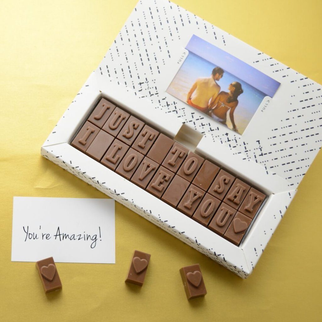 Chocolate Love Letter - Gifts > Love Letter > Chocolate > Personalised Chocolate > Chocolate Card Morse Toad